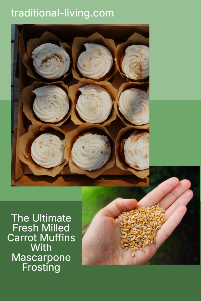 fresh milled carrot muffin with frosting
