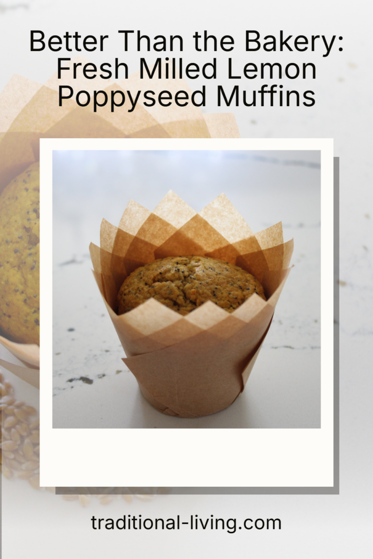 fresh milled lemon poppyseed muffin